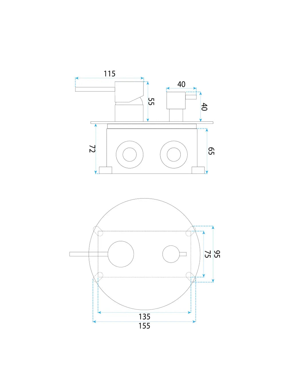 Dusche Unterputzarmatur Foster Gold Matt