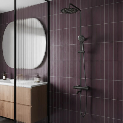 Dusche mit Wannenauslauf Lungo Titan Matt