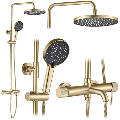Dusche Lungo Stripe Gold Matt