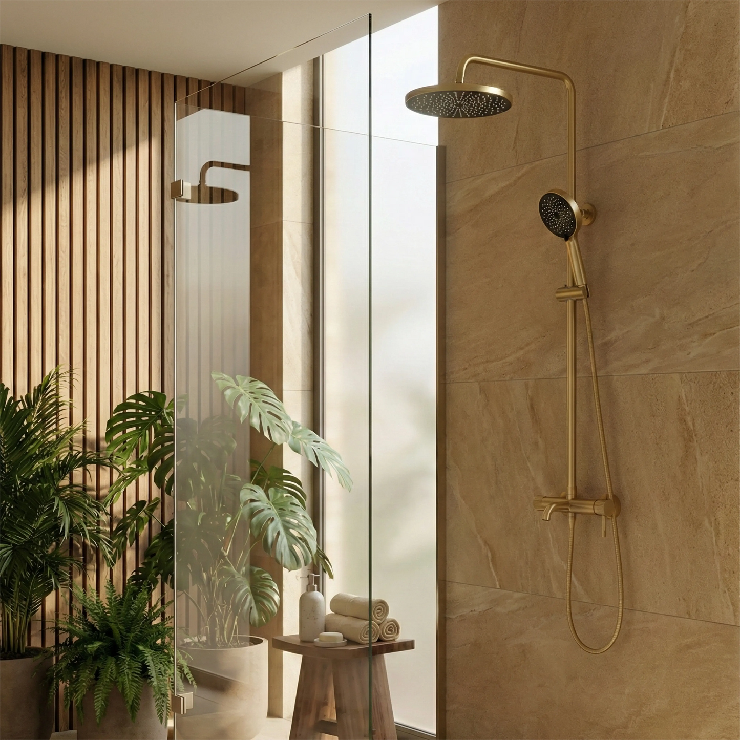 Dusche Lungo Stripe Gold Matt