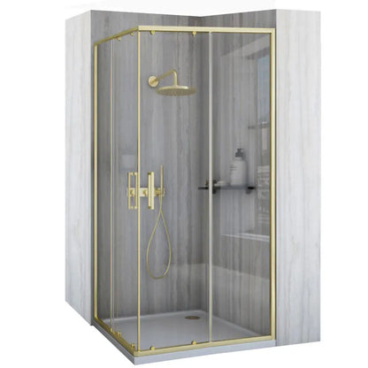Duschkabine City Gold Matt 80x100cm