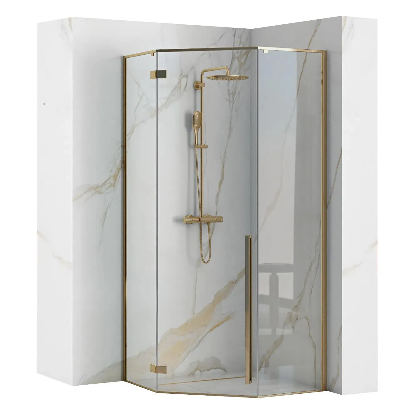 Duschkabine Diamond Gold 100x100cm