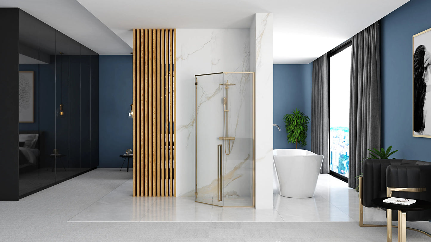 Duschkabine Diamond Gold 100x100cm
