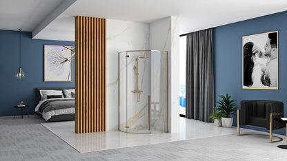 Duschkabine Diamond Gold 100x100cm