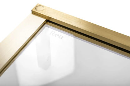 Duschkabine Hugo Gold Matt 80x80cm
