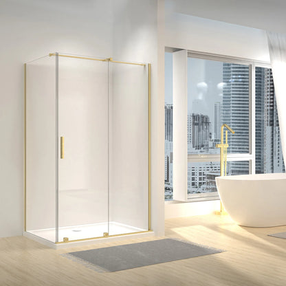 Duschkabine Montana Gold Matt 100-140cm