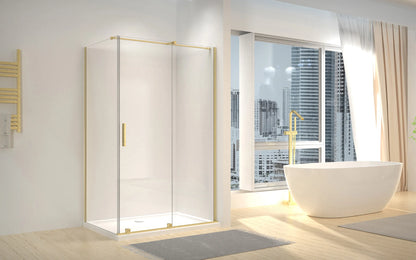 Duschkabine Montana Gold Matt 100-140cm