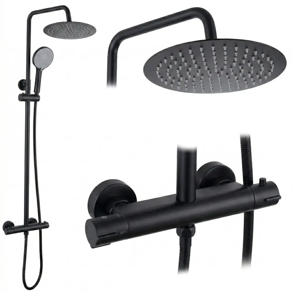 Dusche mit Thermostat Lungo Black