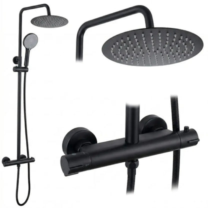 Dusche mit Thermostat Lungo Black
