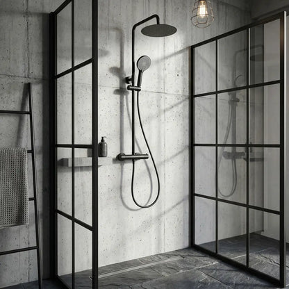 Dusche mit Thermostat Lungo Black