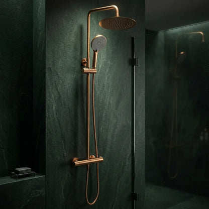 Dusche mit Thermostat Lungo Kupfer Matt