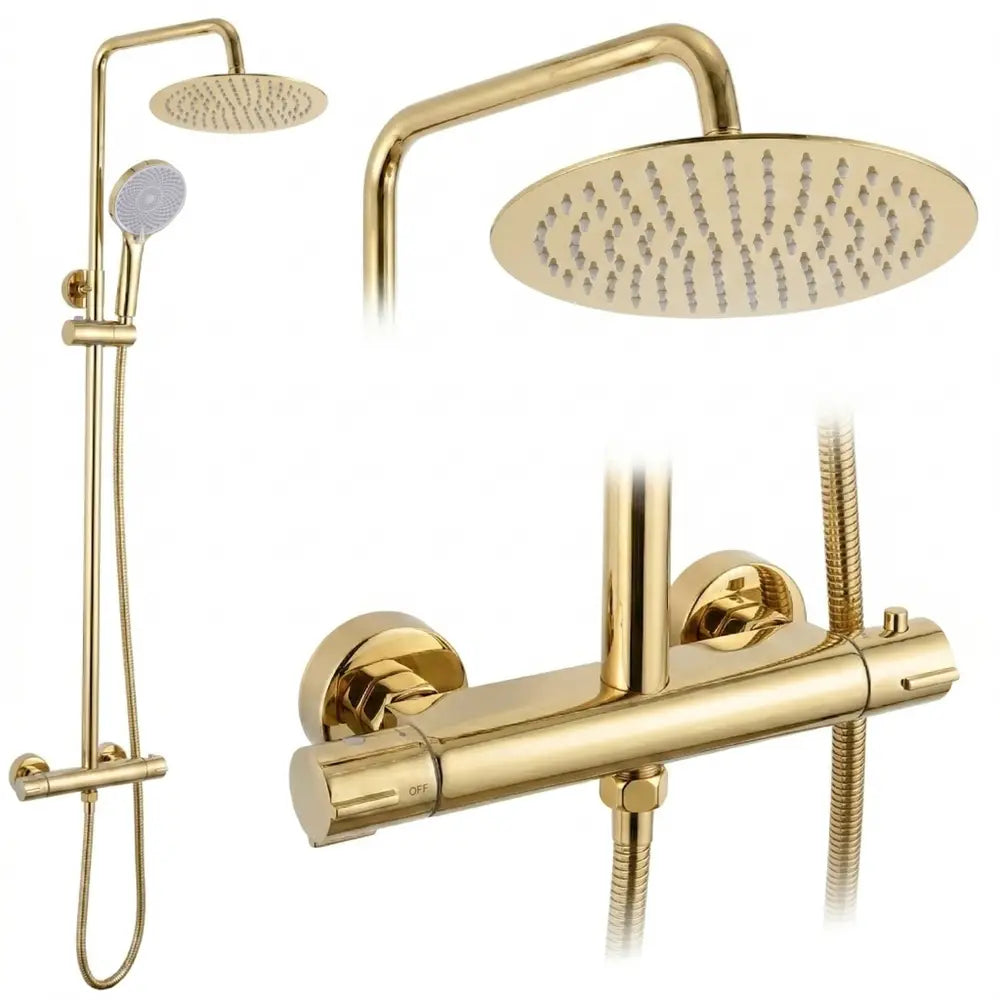 Dusche mit Thermostat Lungo Gold
