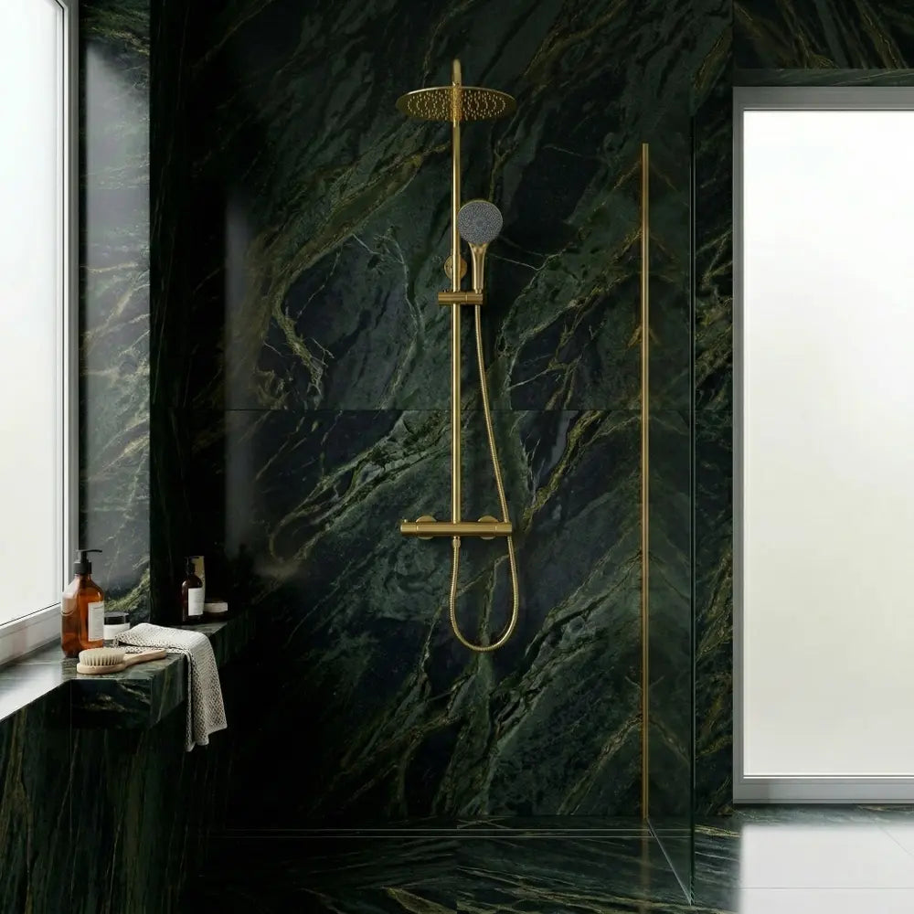 Dusche mit Thermostat Lungo Gold