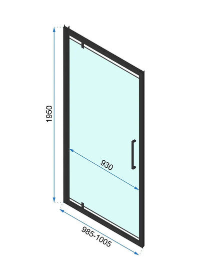 Duschtür Rapid Swing Gold Matt 90+100cm