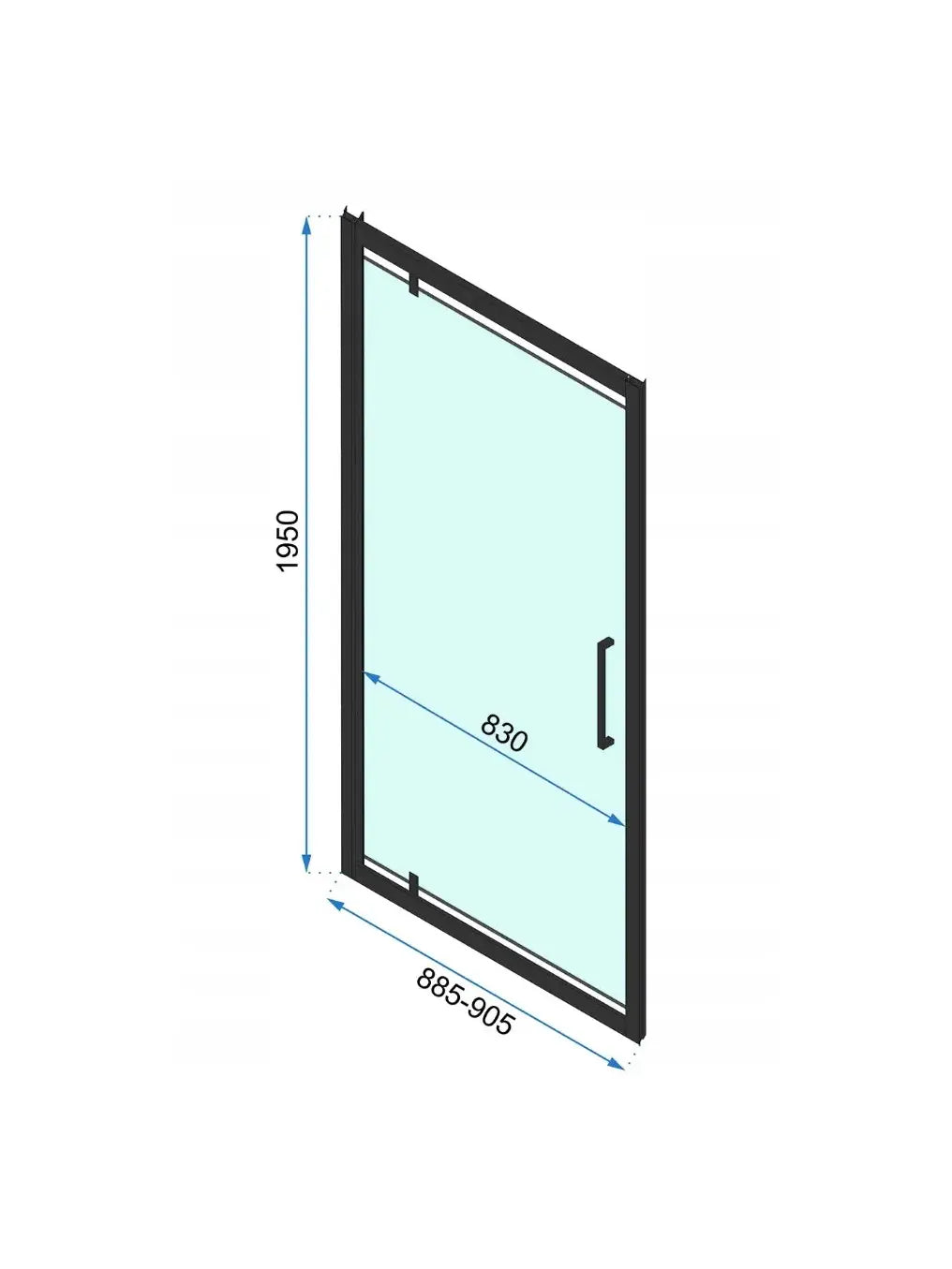 Duschtür Rapid Swing Gold Matt 90+100cm