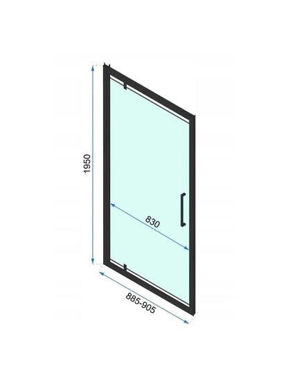 Duschtür Rapid Swing Gold Matt 90+100cm