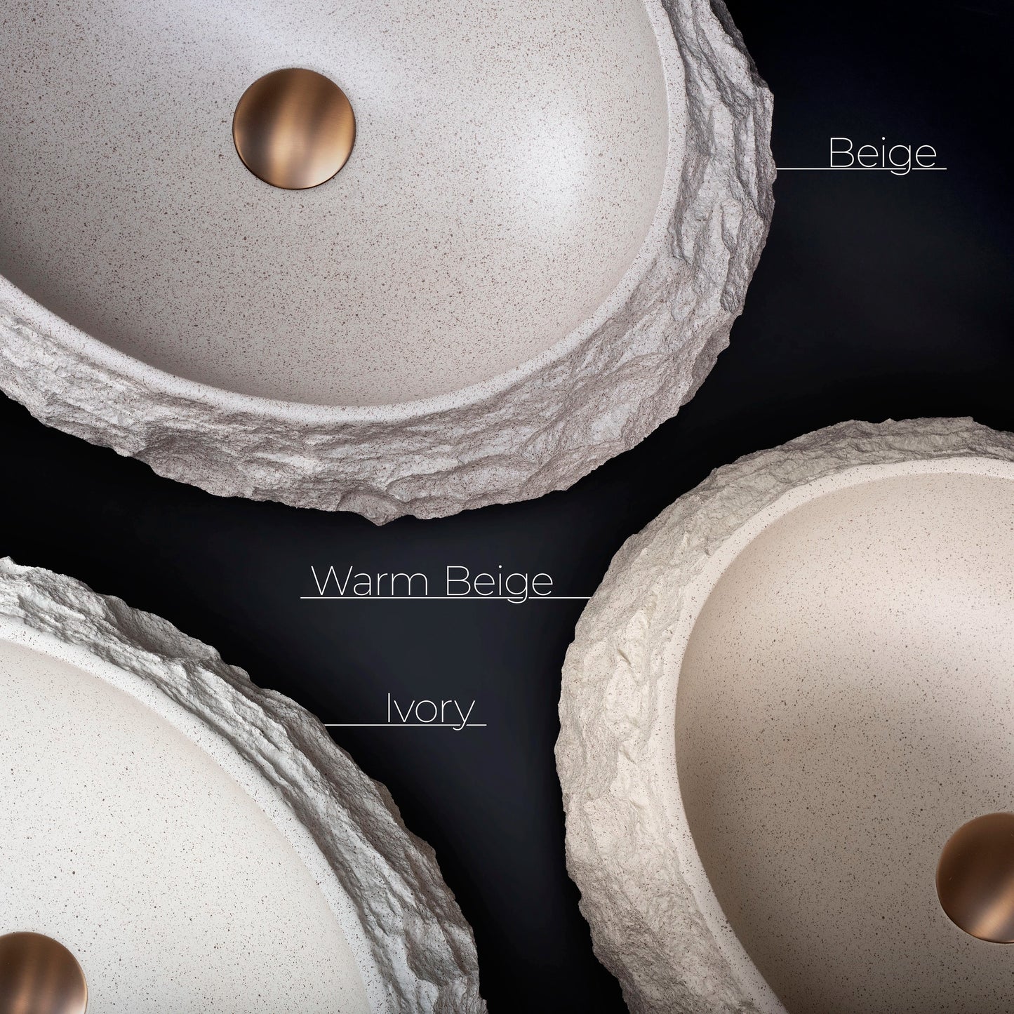 Waschbecken Mika Beige 48x38cm
