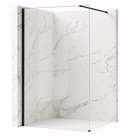 Walk-In Duschwand Flexi Black Matt 70-140cm
