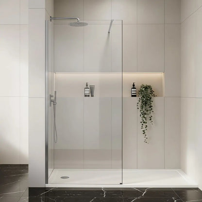 Walk-In Duschwand Flexi Chrom Matt 70-140cm