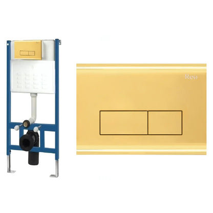 Vorwandelement mit Spültaste H Gold