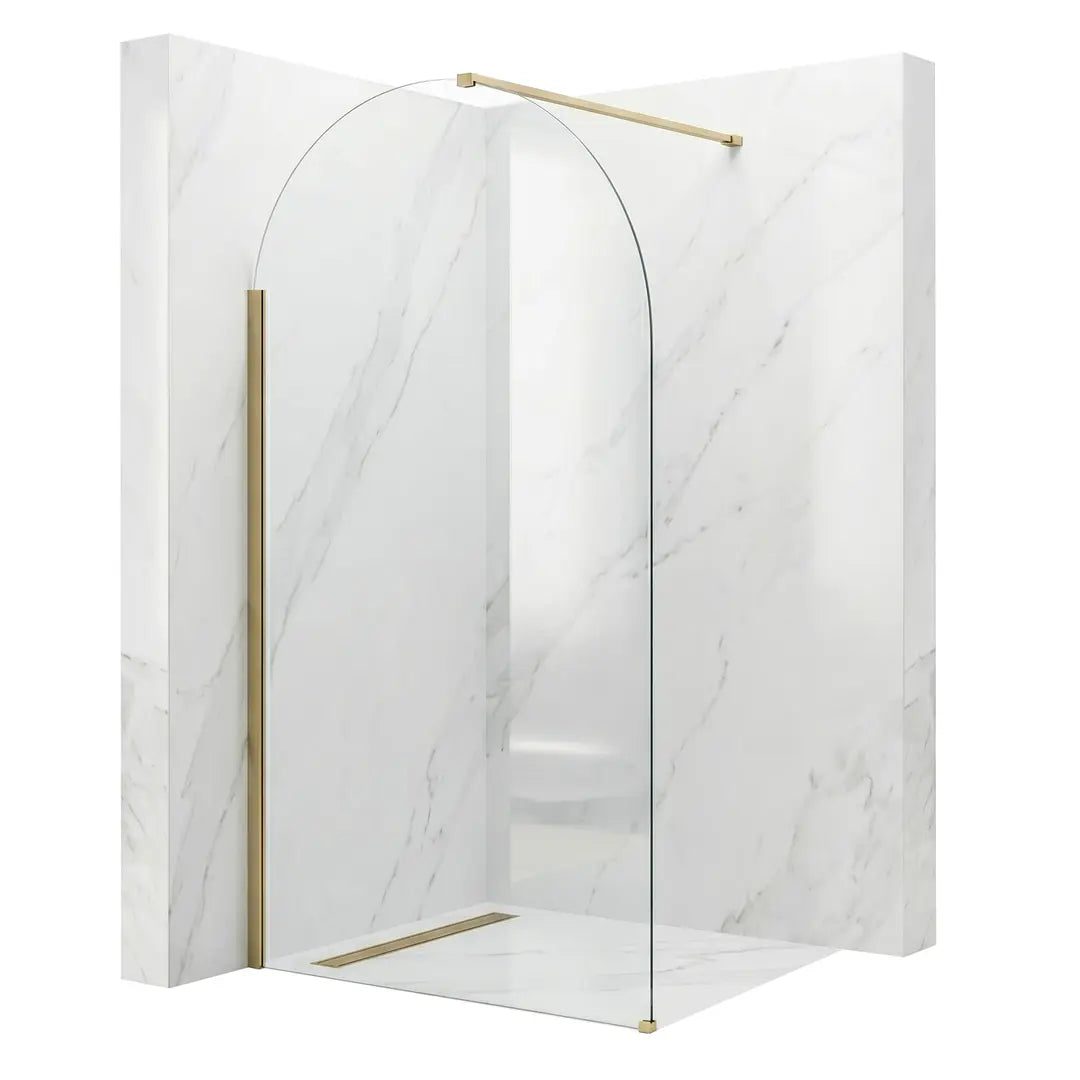 Walk-In Duschwand Heaven Gold Matt 90-120 cm