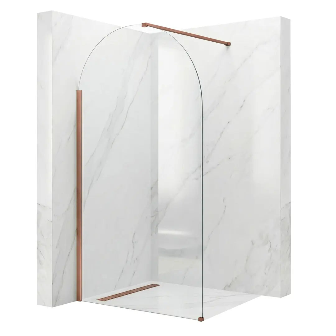 Walk-In Duschwand Heaven Kupfer Matt 90-120 cm