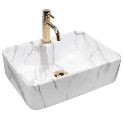 15% Rabatt! Aufsatzwaschbecken Kelly Natur Marmor 49x38cm