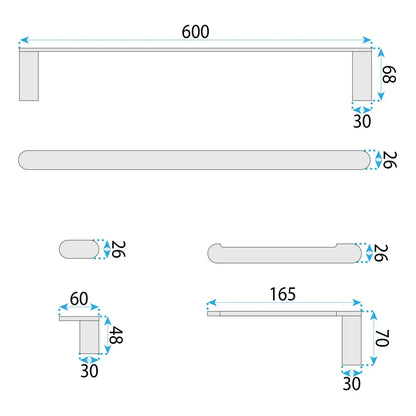 Accessoire-Set MATI Kupfer Matt 4 teilig