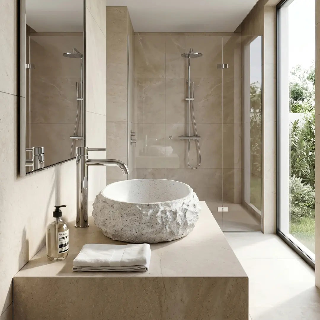 Aufsatzwaschbecken Mika Light Grey 50x38cm
