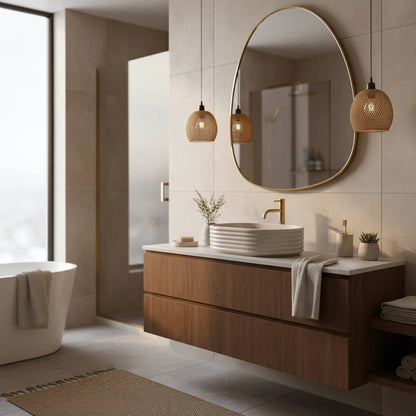 Aufsatzwaschbecken Nicoletta Beige 50x36cm