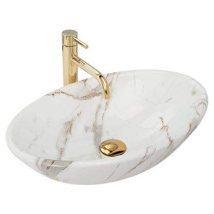 15% Rabatt! Aufsatzwaschbecken Pamela Shiny Aiax 53x33cm