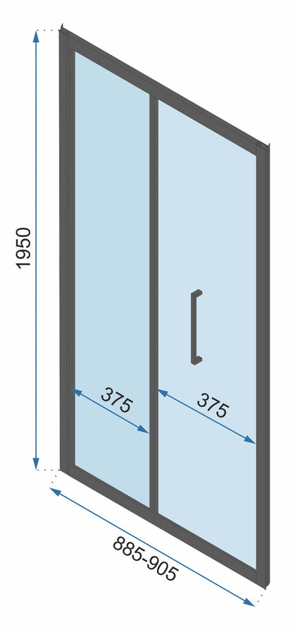Duschtür zum Falten Rapid Fold Gold 80-100cm