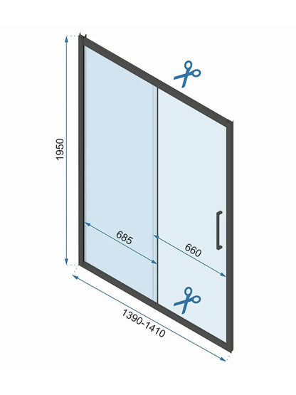 Duschtür zum Schieben Rapid Slide Gold Matt 100-160cm