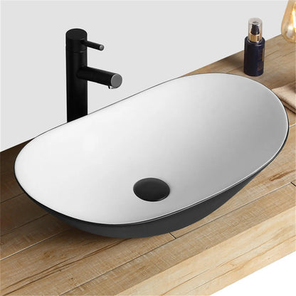 Aufsatzwaschbecken Royal Black White 62,5x36cm