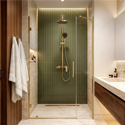 Duschgarnitur Vision Gold Matt mit Regendusche