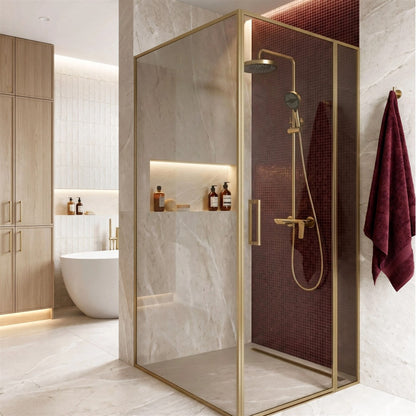 Duschgarnitur Vision Gold Matt mit Regendusche