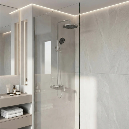 Duschgarnitur Vision Chrom mit Regendusche