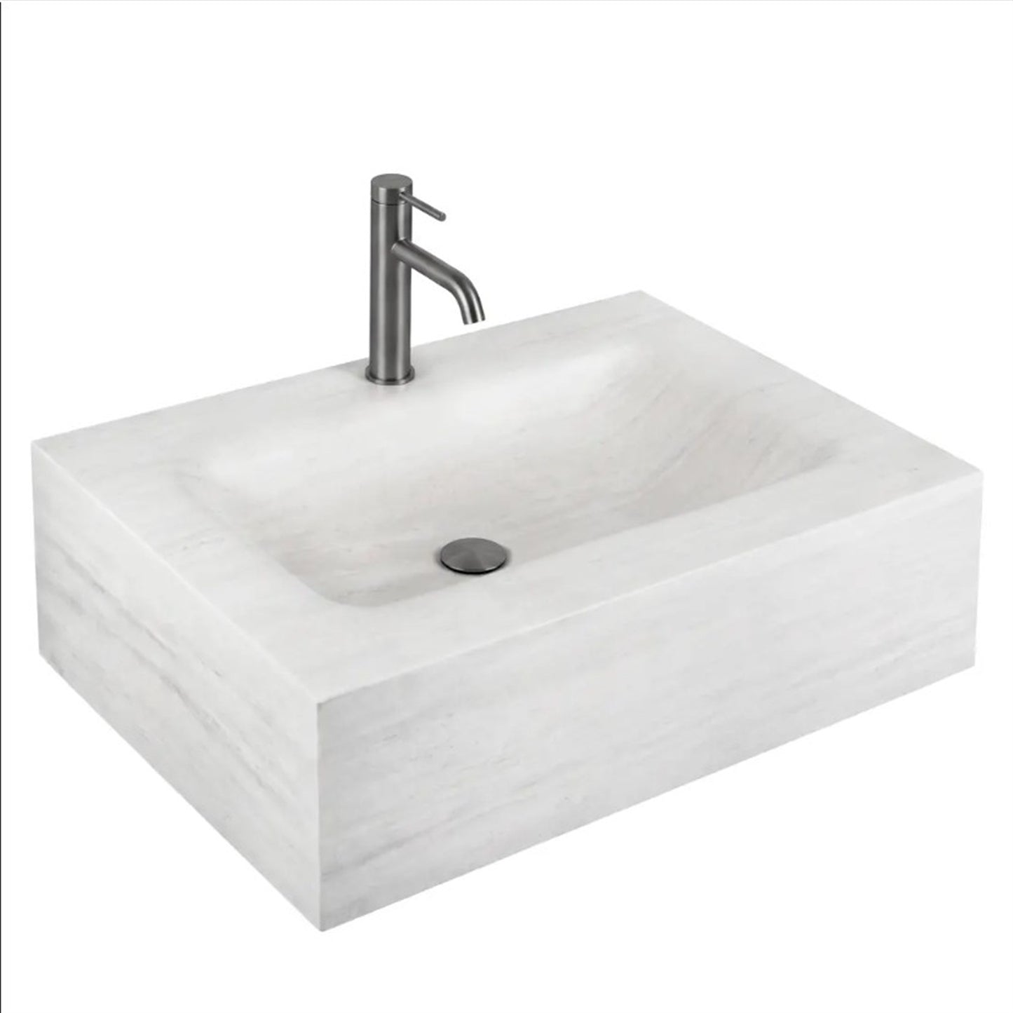 Wandwaschbecken Apollo Muralto Roma 70 × 50 cm – Steinoptik