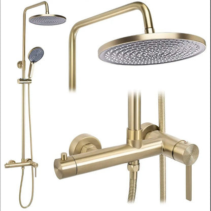 Duschgarnitur Foster Höhenverstellbar – Gold Matt