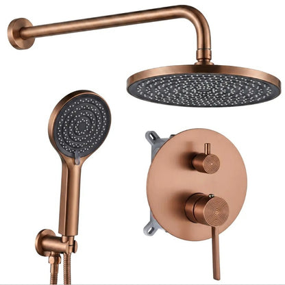Unterputz Duschset Foster Kupfer Matt mit Regendusche und BOX