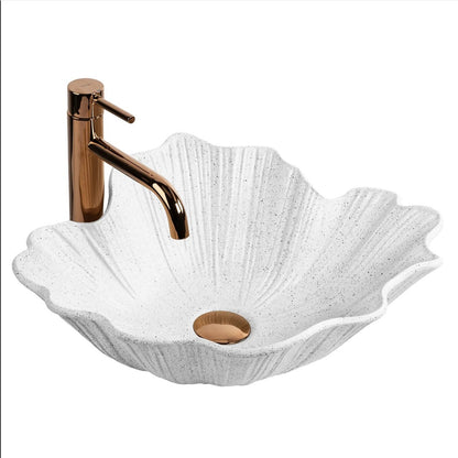 Aufsatzwaschbecken Flower – Weiß 47,5 × 40 cm