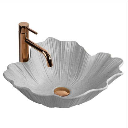 Aufsatzwaschbecken Flower – Grau 47,5 × 40 cm