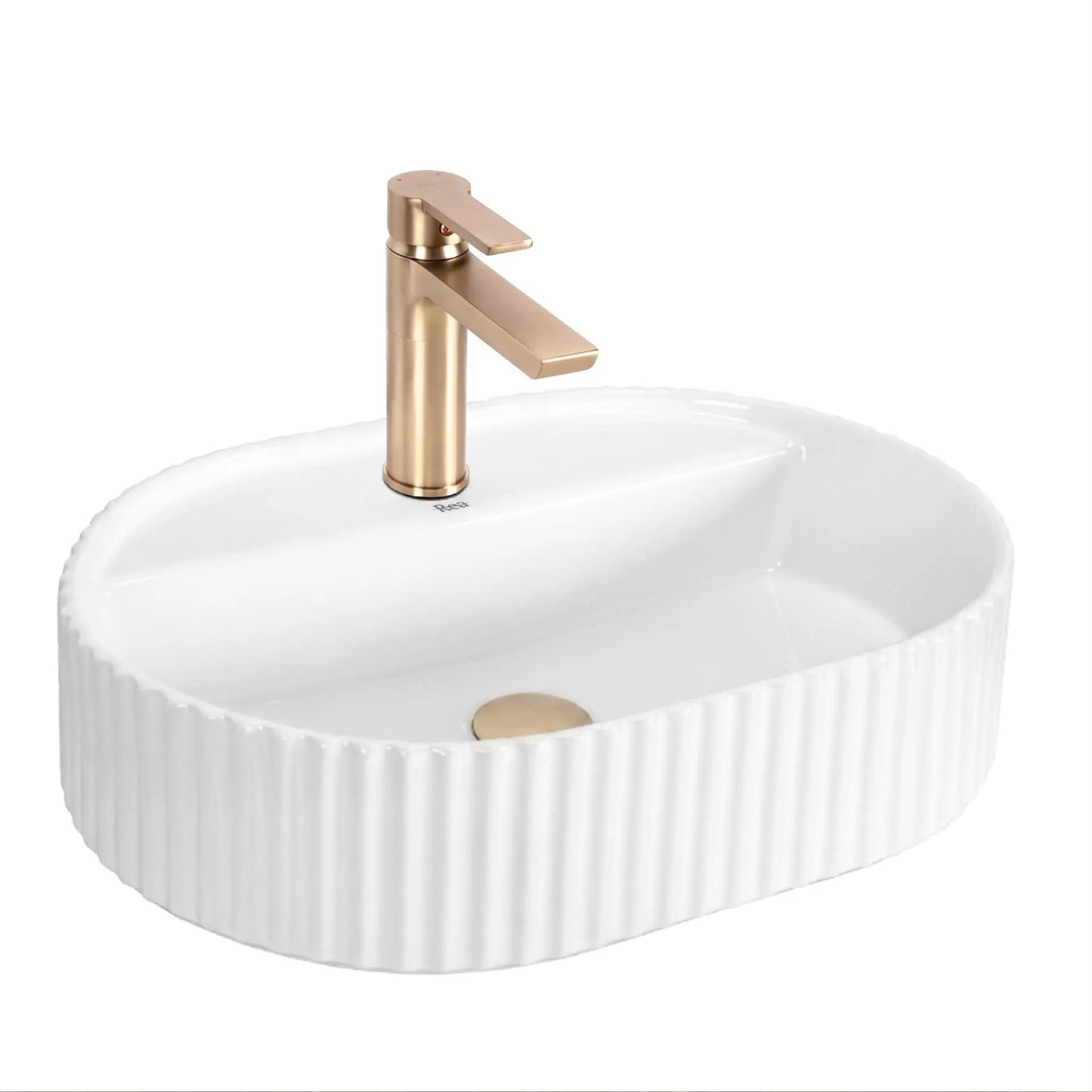 Aufsatzwaschbecken Marcela – Weiß 44,5 × 34 cm