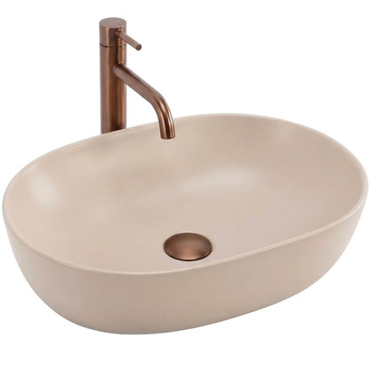 Aufsatzwaschbecken Lisa – Mocca Matt 49 × 35 cm