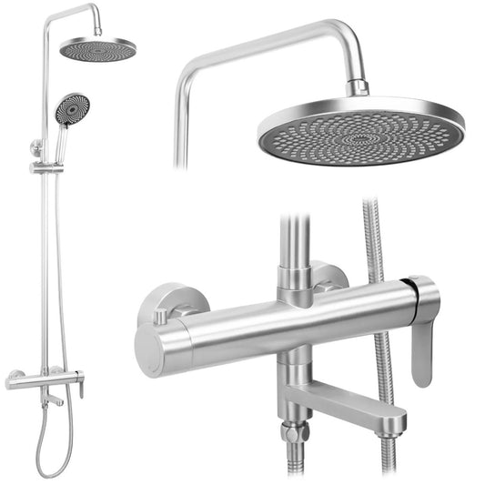 Duschsystem Arcos mit Wannenauslauf – Chrom Matt