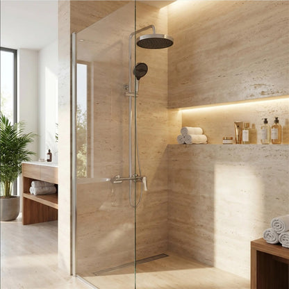 Duschgarnitur Vision Chrom mit Regendusche
