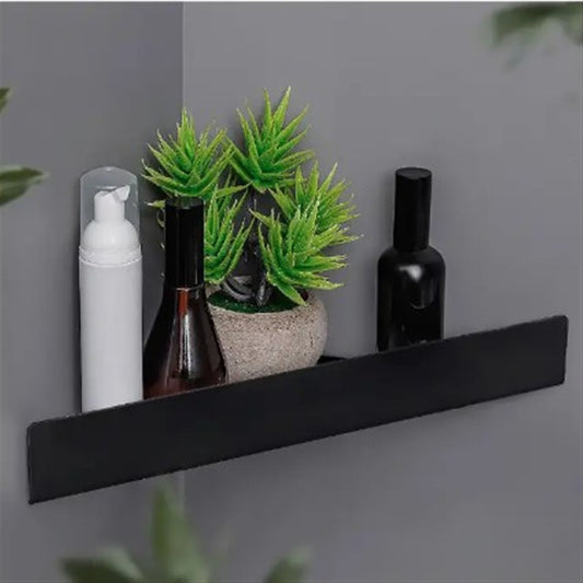 Badezimmerregal SF07 – Eckablage Edelstahl Schwarz Matt
