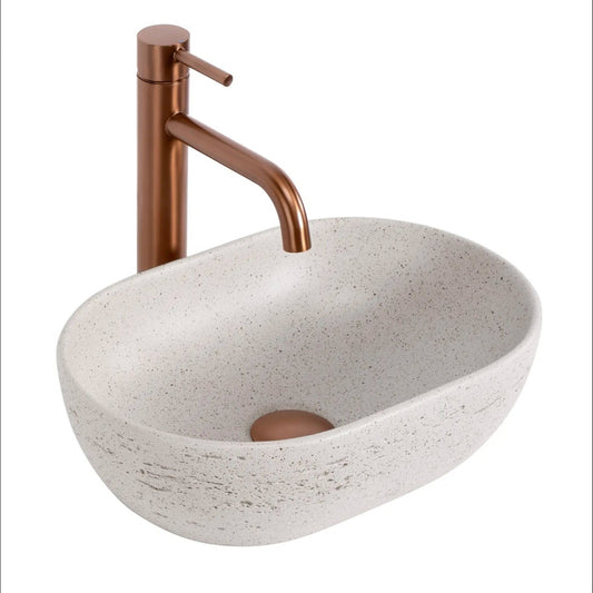 Aufsatzwaschbecken Mira Greige 38x25,5 cm