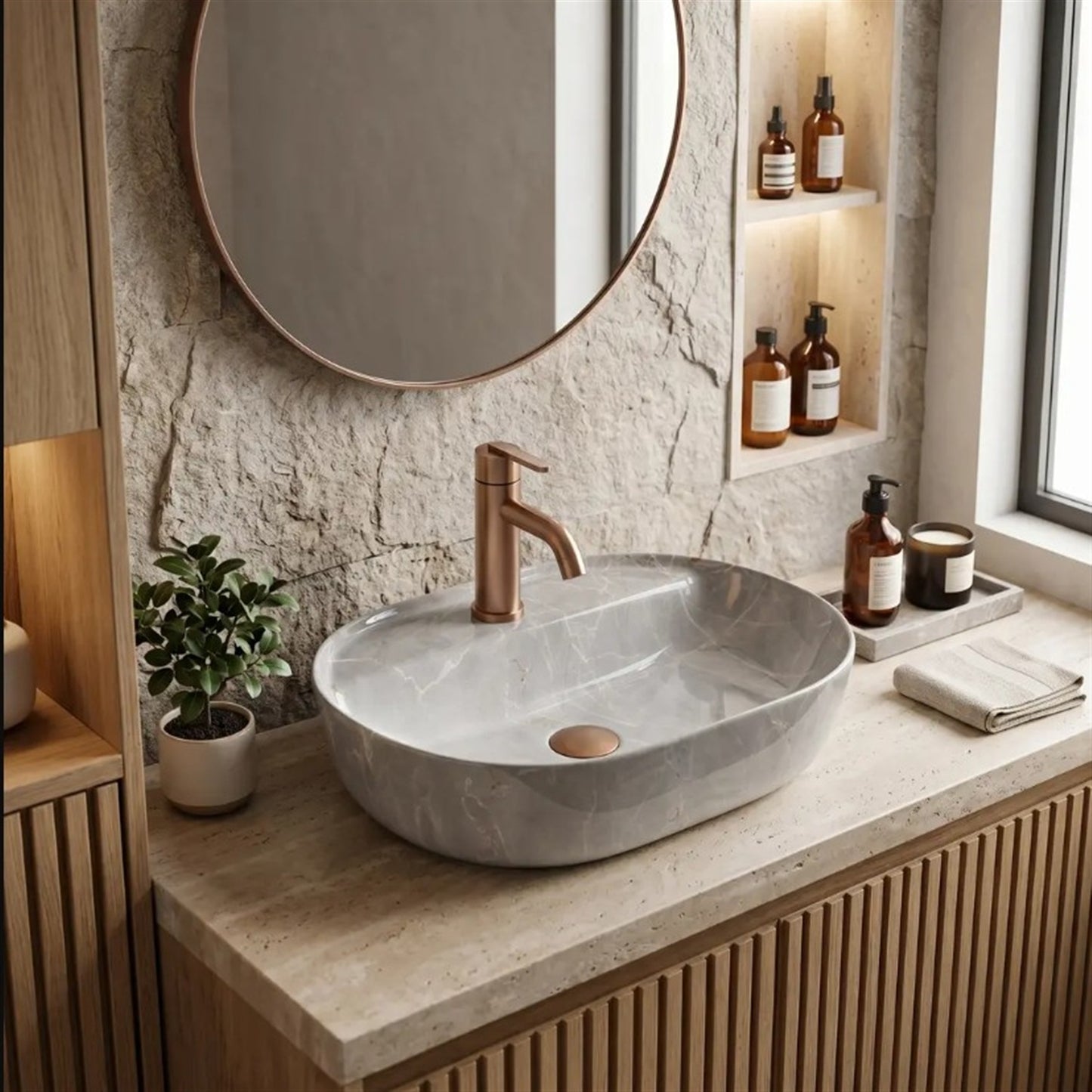 Aufsatzwaschbecken Aura 51 50,5 × 38,5 cm – Kashmir