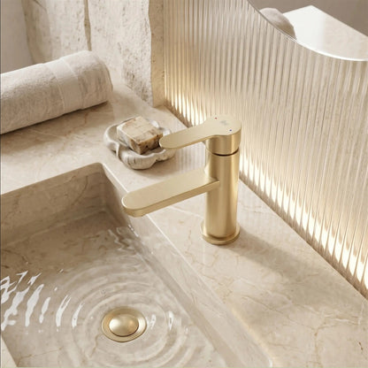 Waschtischarmatur Arcos – Gold Matt Low